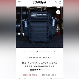 Meal management back pack.